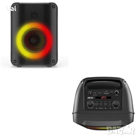 Преносима тонколона с Bluetooth LED дисплей USB слот AUX вход AKAI ABTS-V10, снимка 6 - Bluetooth тонколони - 54826933