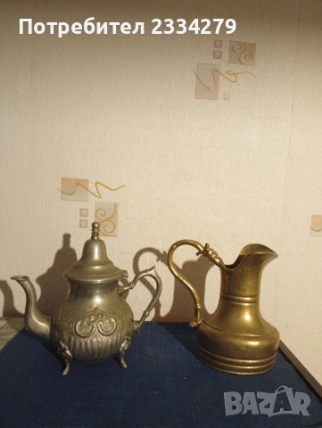 Стари кани чайници, красива масивна изработка., снимка 2 - Антикварни и старинни предмети - 54092987