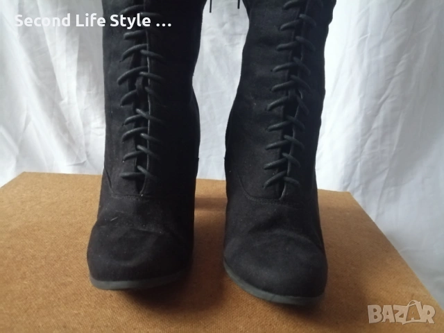 № 41 дамски ботуши с висок ток и връзки WILD DIVA 🔥, снимка 6 - Дамски ботуши - 54095950