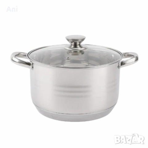 Луксозен Комплект Посуда Неръждаема Стомана - 12 части, 5-слойно дъно, снимка 2 - Съдове за готвене - 54011669