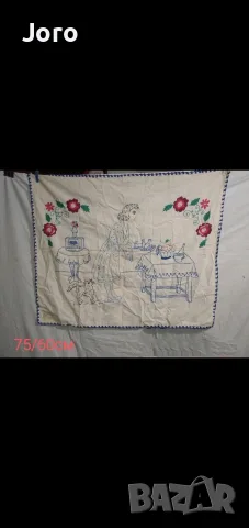 стари ръчно шити ковьори, снимка 4 - Декорация за дома - 55361452