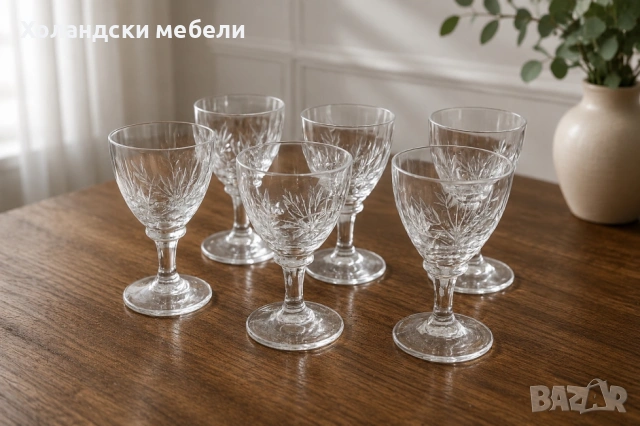 Комплект кристални чаши
