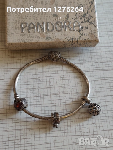 Оригинална Pandora 925 гривна с 3 талисмана + детска гривна, с кутии и сертификат, снимка 5 - Гривни - 54980950