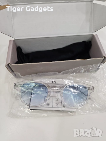 OS SUNGLASSES BERLINO Trasparente Blu Fumè – стилни слънчеви очила, снимка 4 - Слънчеви и диоптрични очила - 54621117