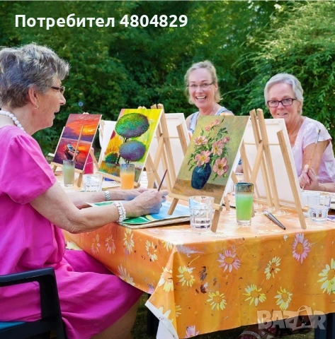 Дървен настолен статив от бор за рисуване и картини, снимка 7 - Други - 54412741