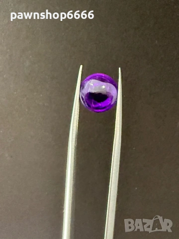 Естествен аметист кабошон – 5.785 ct – Наситен виолетов цвят, снимка 9 - Други - 54845634