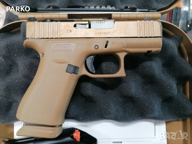 Glock 43 X 9х19 PR MOS Coyote , снимка 2 - Бойно оръжие - 54698486