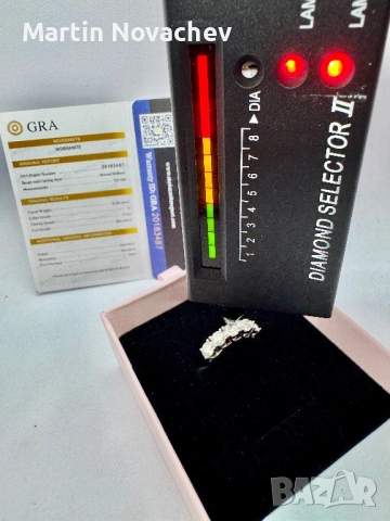 Сребърни пръстен с мойсанит (Диамант) 2.5 карата, снимка 13 - Пръстени - 54117348