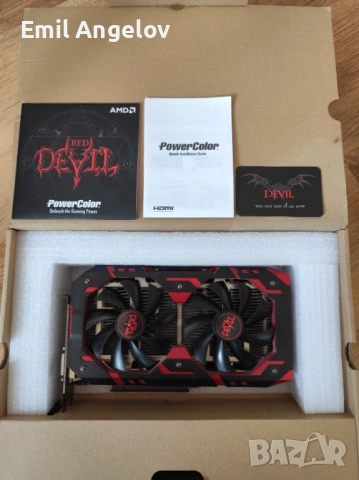 RX 580 8GB PowerColor Red Devil с кутия / Без копане, снимка 3 - Видеокарти - 54500390