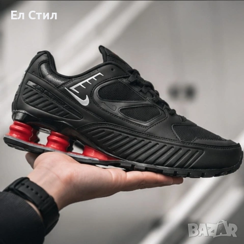 📌Nike Shox Enigma-Цвят Черно и Червено 40 41 42 43 44 45 Цена 82€ Еконт, снимка 3 - Маратонки - 54622330