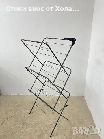 Сушилник за дрехи Relaxdays, 3 нива, сгъваем, стойка за закачалки, 138 x 63,5 x 50 см 