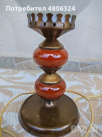 Винтидж ретро настолна лампа, Полша, 1986 г., снимка 3 - Настолни лампи - 54602482
