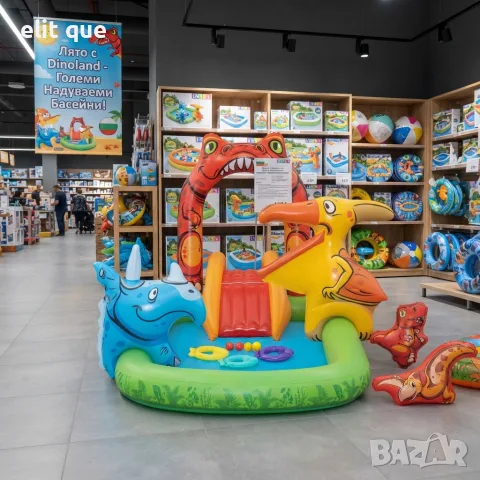 Водна площадка Bestway Jurassic 53160 – Детски мини аквапарк с пързалка и пръскачки