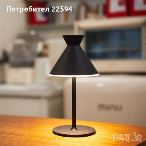 LED акумулаторна регулируема настолна лампа димируема височина 2CCT 3000/6000K USB-C – Черна, снимка 3 - Настолни лампи - 54901574