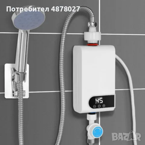 Проточен бойлер 3500W с дигитален дисплей – Моментална топла вода без чакане, снимка 7 - Бойлери - 55611334