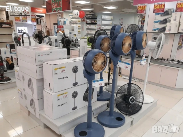 Смарт вентилатор с водна мъгла, 360° циркулация на въздуха и LED дисплей – 35W
