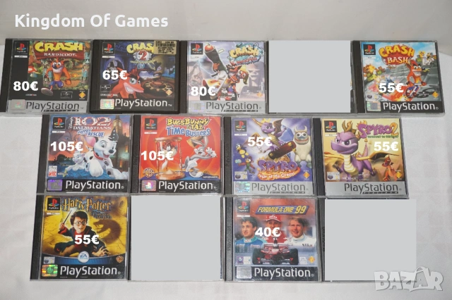 Игри за PS1 Crash/102 Dalmatians/Spyro/Bugs Bunny And Taz: Time Busters/Harry Potter/F1 