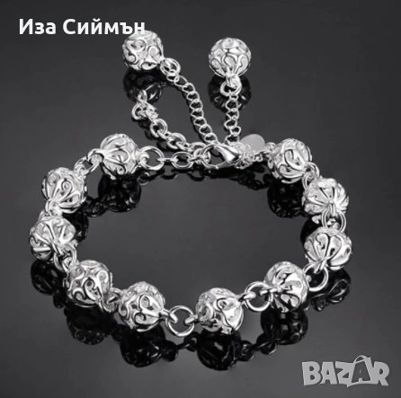 Сребърни гривни и синджирчета - различни модели, снимка 6 - Гривни - 34254048