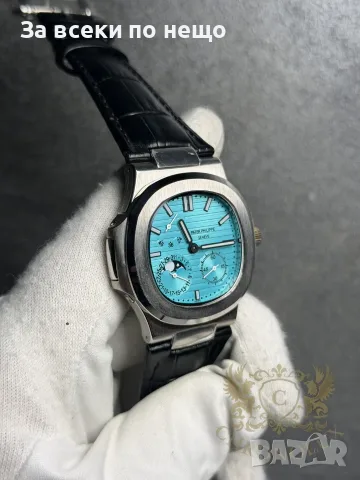 Patek Philippe Patek Tiffani moon Мъжки Часовник С Кожена Каишка Код Chronolux72, снимка 3 - Мъжки - 55662433