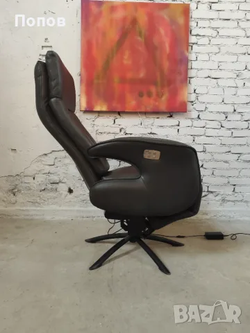 Кожен електрически recliner, снимка 8 - Дивани и мека мебел - 55426047