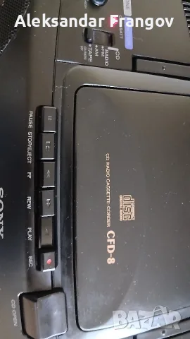 SONY CD RADIO CASSETTE - CORDER CFD -8, снимка 5 - Радиокасетофони, транзистори - 55465290