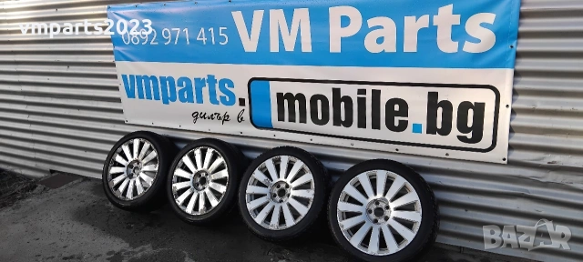 18" джанти Audi 5x112 et48 8J с зимни гуми, снимка 3 - Гуми и джанти - 54905163