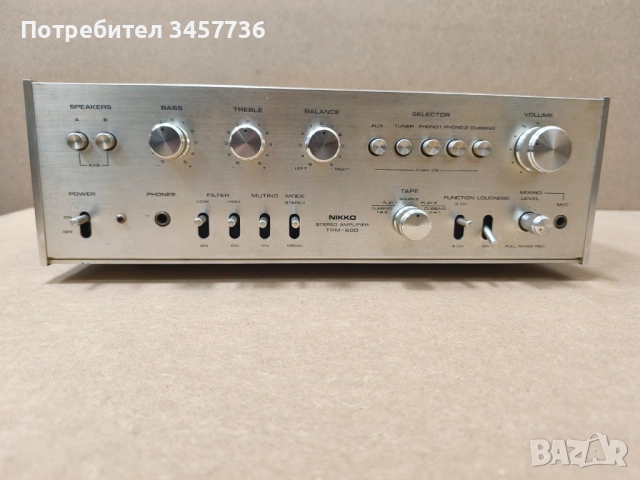 Стерео Усилвател Nikko TRM-600 Made in Japan  , снимка 4 - Ресийвъри, усилватели, смесителни пултове - 54773329
