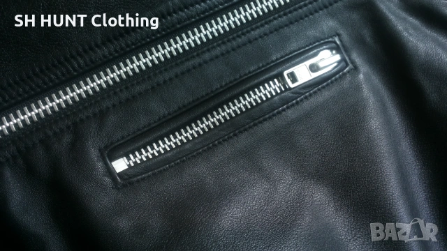 Jack & Jones JCONIMU LEATHER Jacket Размер S мъжко яке агнешка естествена кожа 17-27, снимка 7 - Якета - 54804699