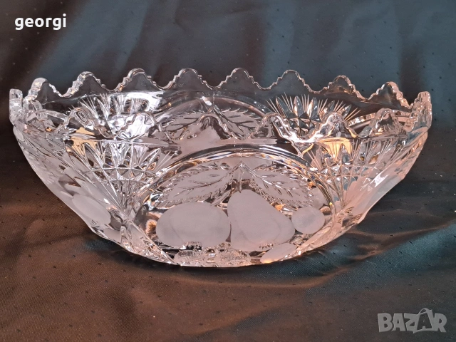 немска кристална фруктиера от оловен кристал , снимка 8 - Аксесоари за кухня - 54166156
