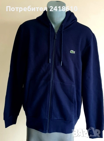 Lacoste Classic Fit  Full Zip Hoodie Mens Size 4 - M НОВО! ОРИГИНАЛ! Мъжка Качулка с цял цип!, снимка 9 - Спортни дрехи, екипи - 53708571