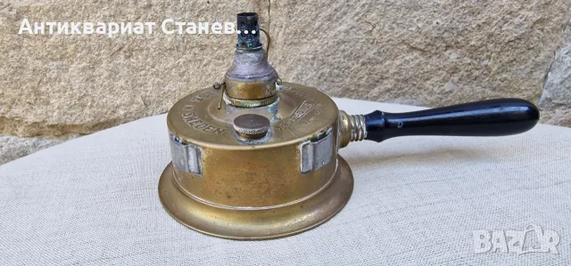 Стара шведска спиртна лампа, снимка 2 - Настолни лампи - 55604452