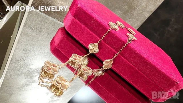 Van Cleef & Arpels VCA 10 Motifs Rose Gold Clear Vintage Alhambra Clover Дамско Колие, снимка 7 - Колиета, медальони, синджири - 55679198