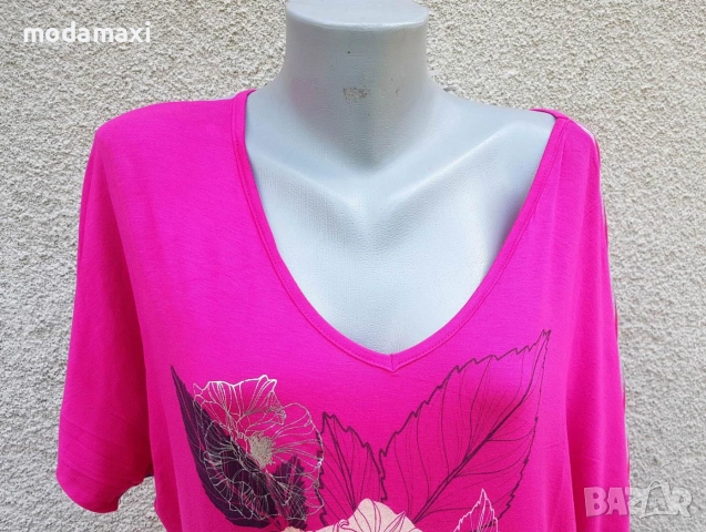 4XL  Нова туника Avenue в розово , снимка 2 - Туники - 55054300