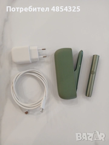 Устройство IQOS Iluma Moss Green • ПЪЛЕН КОМПЛЕКТ • Като ново, снимка 3 - Друга електроника - 54875465