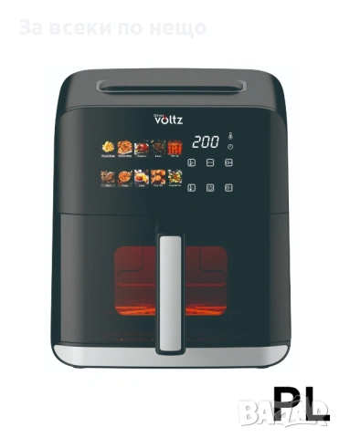 Фритюрник Air Fryer Oliver Volzt OV51980CF, 1800W, кошница 8 литра, LED дисплей Код P2092, снимка 5 - Фритюрници - 54037796
