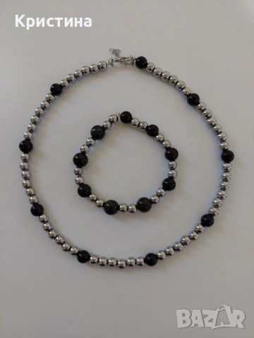 Колие и гривна с хематит 