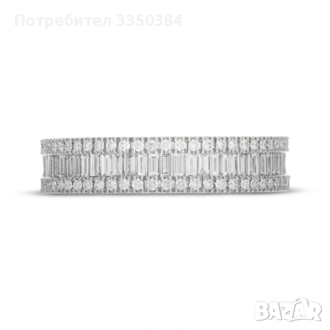 Пръстен 14к бяло злато с 1.5ct диаманти
