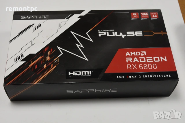 Видео карта Sapphire Pulse RX 6800 16 GB - в кутия и аксесоари 