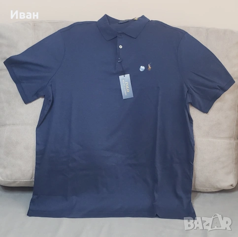 Нова оригинална фланелка Polo Ralph Lauren, classic fit – 100% памук, размер XL, снимка 4 - Тениски - 54172900