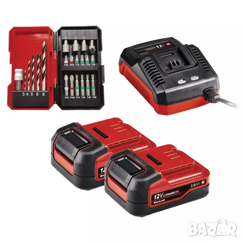 Комплект безжични винтоверт и фенер Einhell
TE-CD 12/1 Li +22+CL (2x2.0Ah), снимка 2 - Винтоверти - 55348713