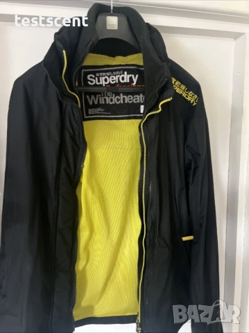 Ветроустойчиво и Водоустойчиво Яке Superdry Windcheater Jacket 2XL - Black/Yellow , снимка 3 - Якета - 54828247