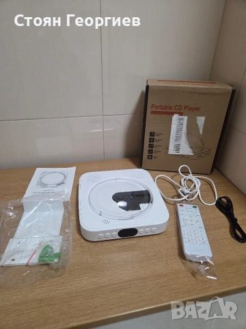 Чисто нов Стенен CD плейър с Bluetooth, FM радио, USB/AUX, дистанционно и стойка, снимка 3 - CD дискове - 54457453