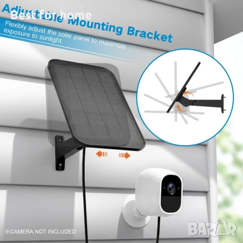 VIRTAVO 3.2W соларен панел за охранителна камера, съвместим с Arlo Pro/Pro 2, снимка 7 - Комплекти за видеонаблюдение - 54190024