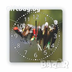 Стенен часовник „Риболовни воблери“