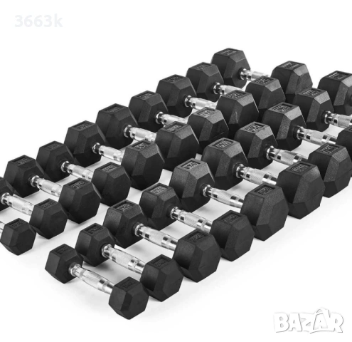 НАЙ-ДОБРА ЦЕНА! Професионални шестоъгълни хекс Дъмбели, Hex Dumbbells , снимка 9 - Фитнес уреди - 54625550