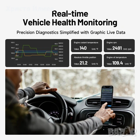 TOPDON CarPal OBD2 диагностика за кола, снимка 6 - Аксесоари и консумативи - 55172451