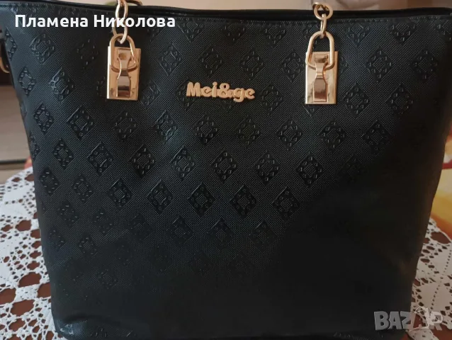 Комплект от 6 броя луксозни дамски чанти /Цвят: Черен;, снимка 2 - Чанти - 55457611