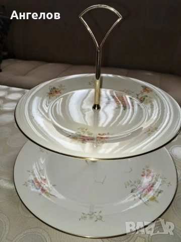 ROYAL DOULTON! Двуетажен винтидж порцеланов поднос