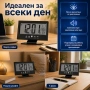 Електронен настолен светещ часовник дигитален термометър за стая бюро, снимка 3