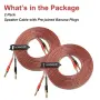 Hi-Fi кабел за тонколони с накрайници тип банани  13AWG  2x4m, снимка 5